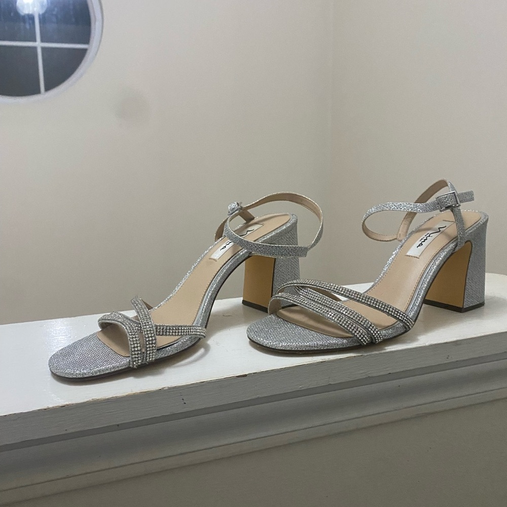 Nina -New York
Sophisticated Silver Block Heels